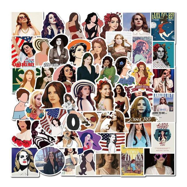 10 / 30 / 50pcs Singer Lana Del Rey Graffiti Sticker DIY Luggage Guitar  Star Animation Sticker Waterproof